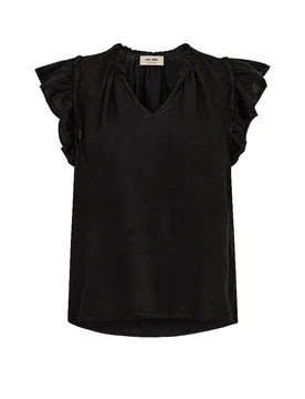 Camicetta di lino MMTEALINEN nero XS - Mos mosh - FashionsVida