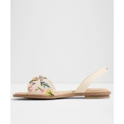 Sandalias planas de mujer con punta cuadrada