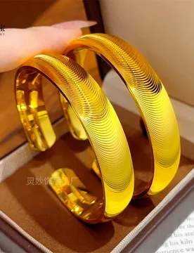 Unisex 14K Gold Plated Stainless Steel Cat‑Eye Texture Open Cuff Bangle Free Custom Engraving Adjustable Fashion Bracelet - Aliexpress - FashionsVida