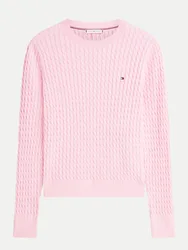 Pullover mit Zopfmuster Rosa L
