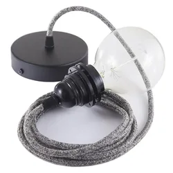 Cables Lampe Suspendue Pendel Pour Abat-jour Rs81 50 Cm Black Glittering One Size
