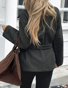 Elegant Temperament Lace Up Long Sleeve Coat for Women's New Style Fashion Female Casual Crop Trench Women Windbreaker - Aliexpress - FashionsVida