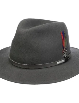 Cainsville Traveller Wool Hat by - dark grey - Female - Size: XXL (62-63 cm) - Stetson - FashionsVida