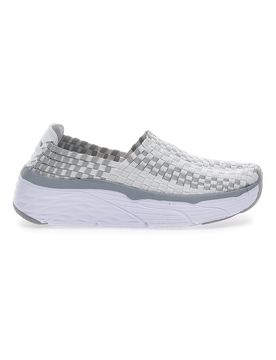Sneakers Slip-on 9620 Bianche e Grigie 36