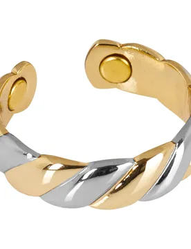 Magnetring gold silber - TRI - FashionsVida