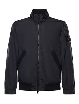 Giacca In Rep Di Nylon Antipioggia Con Logo