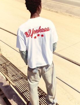 T-Shirt Con Grafica Cowboy