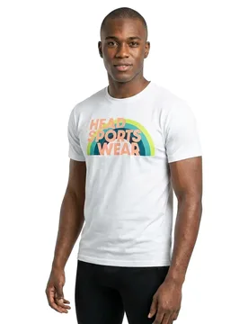 Vision Short Sleeve T-shirt White / Light Lime XL - Head Racket - FashionsVida