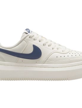 Court vision alta zapatilla moda mujer Blanco (39)