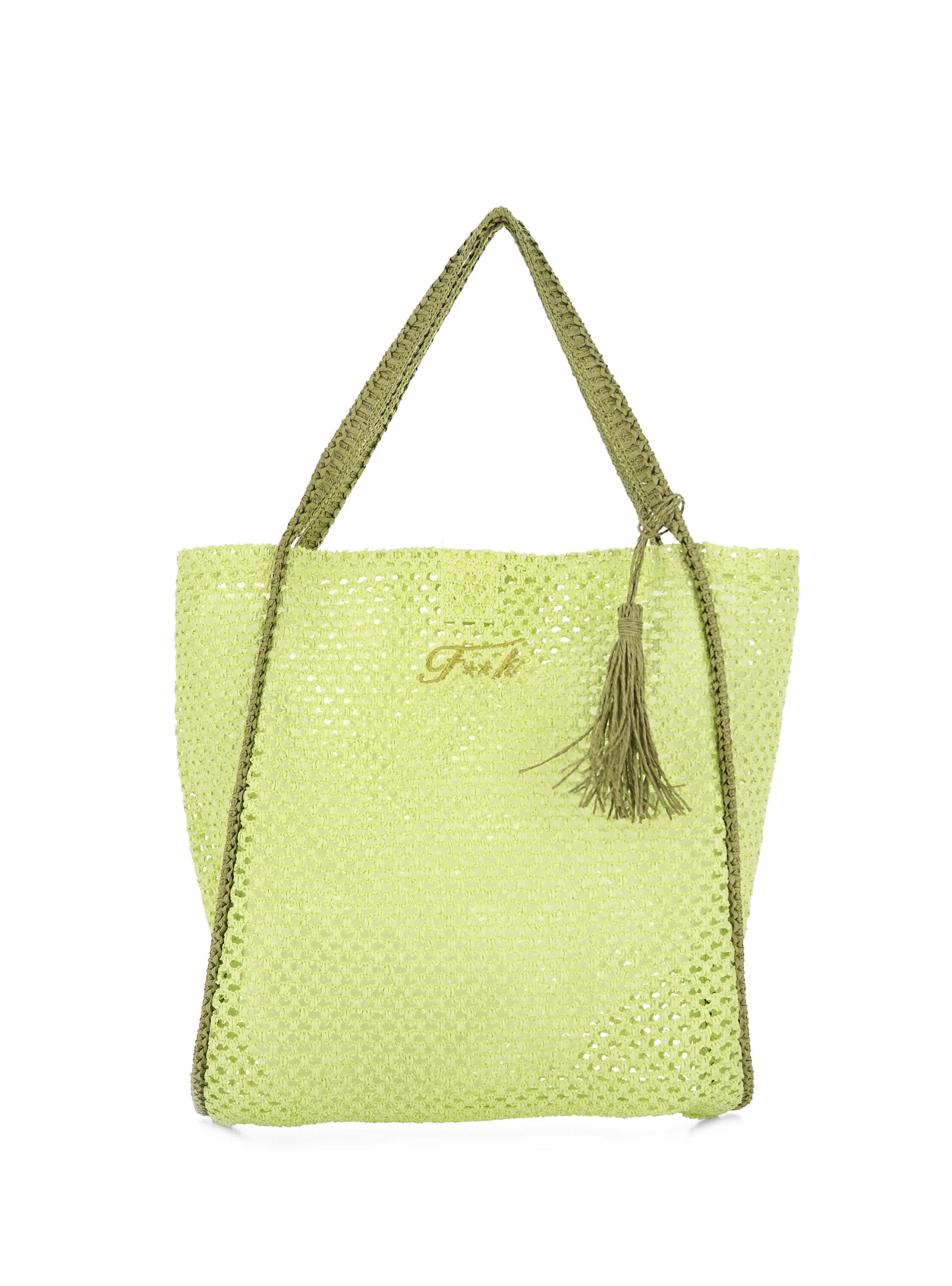 Borsa a spalla traforata VERDE LIME UNICA - F**K - FashionsVida