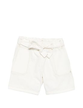 Girls' Back Patch Pocket Drawstring Waist Mini Shorts