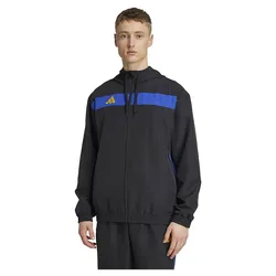 Sweat-shirt à Zip Tiro 25 Essentials Woven Black / Semi Lucid Blue / Crew Yellow XL