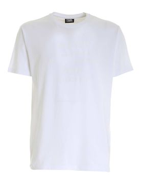 T-shirt bianca con stampa logo