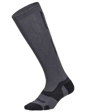 Vectr Light Cushion 36- Long Socks 40 Cm Titanium / Black EU 42-46 Men,Women - 2XU - FashionsVida