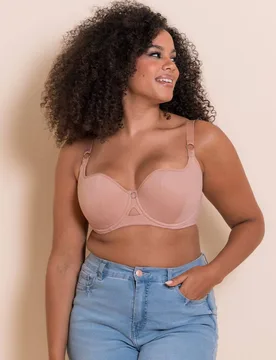 Boost Me Up Balcony Bra Underwired Padded Lingerie - Beige - Size: 38F - Curvy Kate - FashionsVida