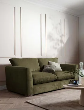 AND STONEHOUSE Palmer Textured Chenille 3 Seater Sofa Green - Barker - FashionsVida