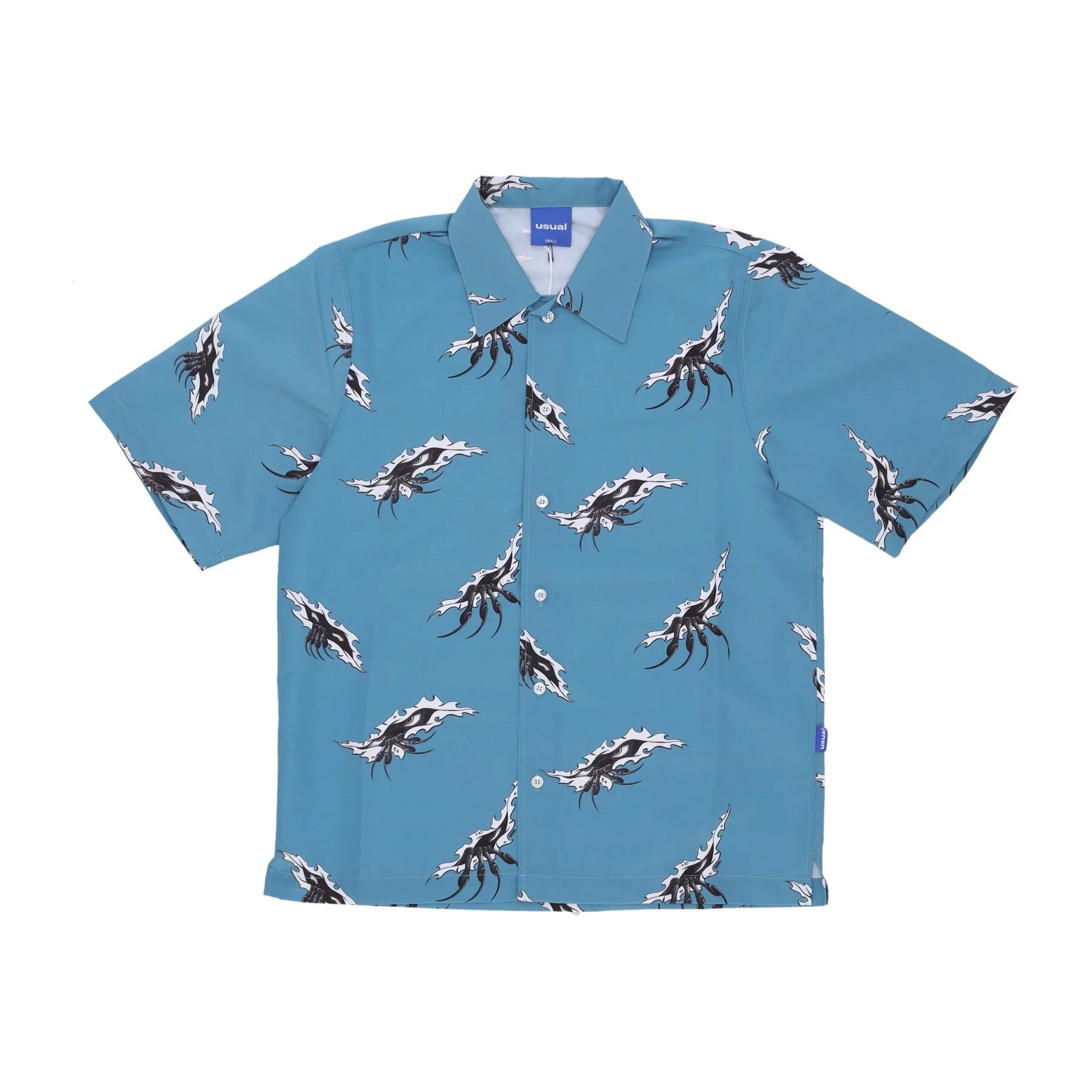 Camicia Manica Corta Uomo Monster Shirt Bluette - USUAL - FashionsVida