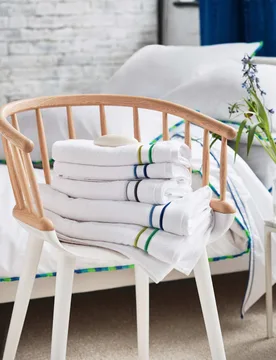 Pure Cotton Embroidered Towel Silver Mix - Designers Guild - FashionsVida