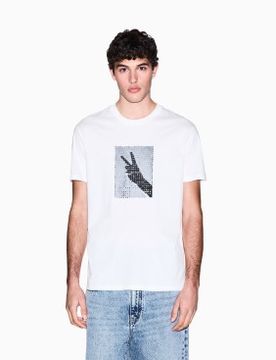 Para hombre. XM002229AF12308U0009 Camiseta logo (S), Casual, Algodón, Manga corta