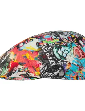 Keep Cool Multicolour Flat Cap by - mixed colours - Size: XL (60-61 cm) - Lierys - FashionsVida