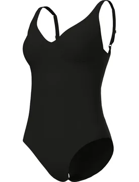 Victoria U Back Solid Damen Badeanzug, schwarz 38