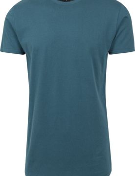 T-Shirt - Shaped Long Tee - S - für Männer - Größe S - petrol - Männer - male