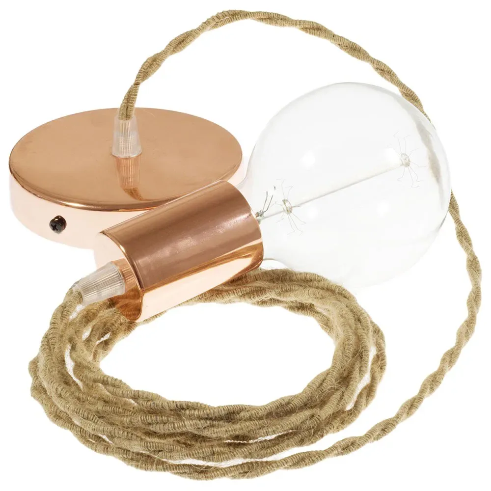 Cables Suspension Luminaire Tn06 2 M Beige / Copper One Size - Creative - FashionsVida