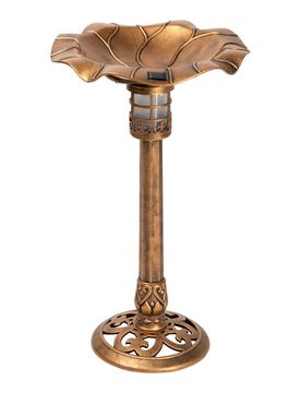 Solar-LED-Vogeltränke gold