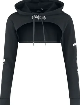 Sweatshirt - Sleeve Roses - S bis XXL - für Damen - Größe XXL - schwarz - EMP exklusives Merchandise! - Frauen - female - Paleface Swiss - FashionsVida