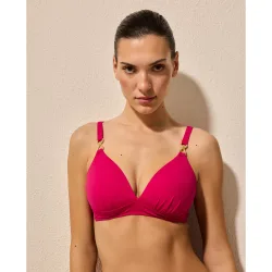 Top de bikini de triángulo sin aros de mujer