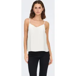 Top de mujer sin mangas con cuello pico