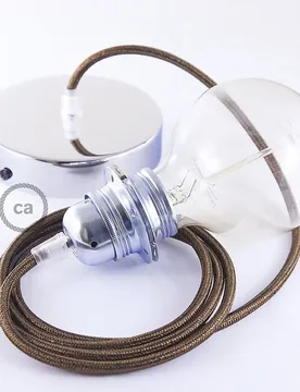 Cables Lampe Suspendue Pendel Pour Abat-jour Rl13 Diy 50 Cm Glittering Brown / Chrome Plated One Size - Creative - FashionsVida