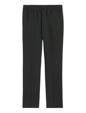 Pantaloni Dritti Con Vita Elasticizzata