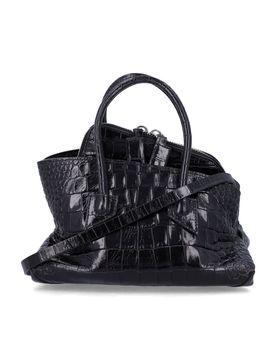 Mini Paint-Splatter Print Top-Handle Handbag with Structured Handles & Removable Shoulder Strap