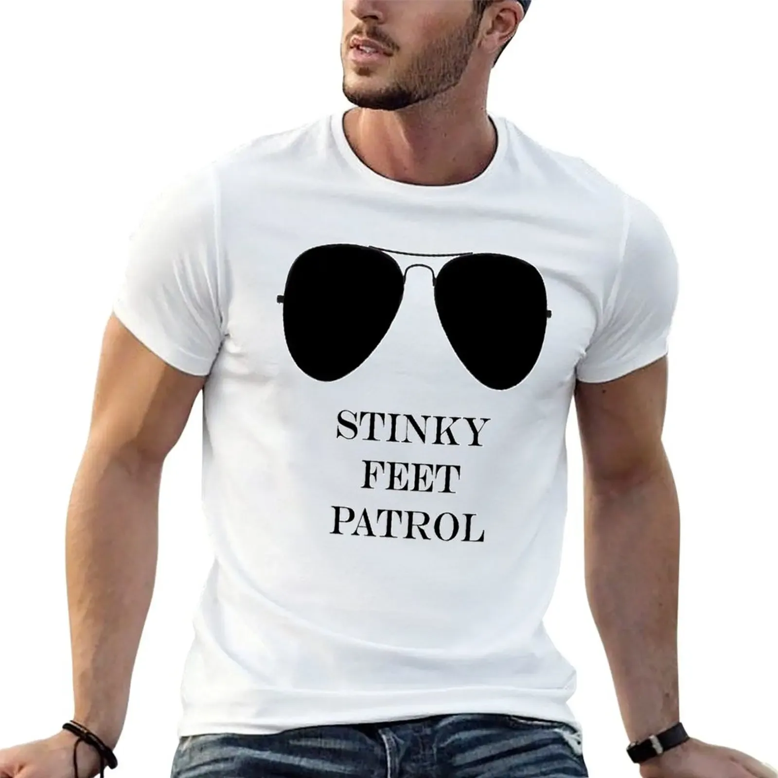 Stinky Feet Patrol T-Shirt Plus Size Basic Cotton T-Shirt - Aliexpress - FashionsVida