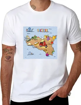 Savoury Sicily on scooter illustration with a food traveling bunny in a mediterranean weekend escapade looking for Itali T-Shirt - Aliexpress - FashionsVida