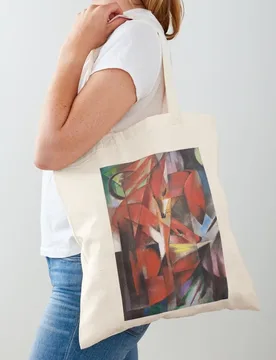 The Foxes, Franz Marc Tote Bag shopping cart bags Canvas Women's handbag - Aliexpress - FashionsVida