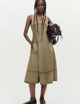 Robe coutures midi BROWN XS female - Desigual - FashionsVida