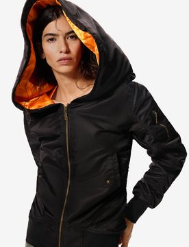 Veste à capuche masha popova, , Polyamide, Noir, S