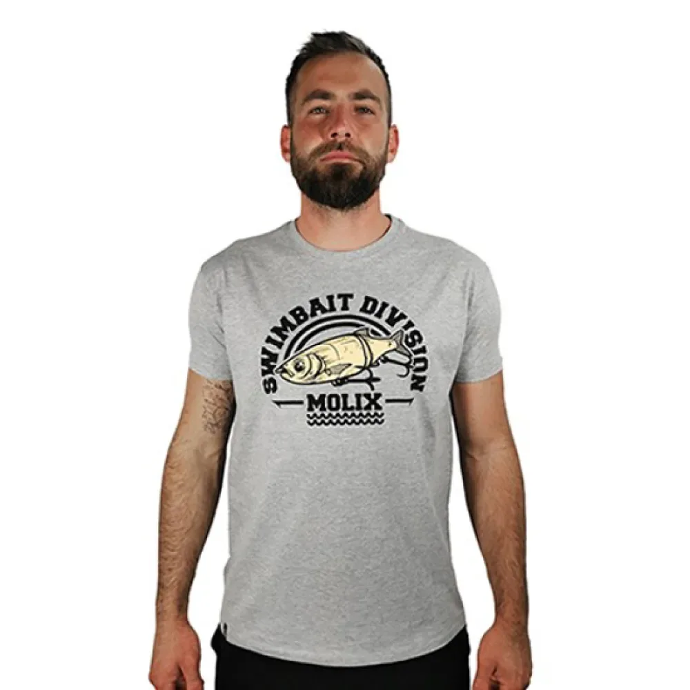 Swimbait Division Short Sleeve T-shirt Grey M Men - Molix - FashionsVida
