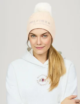Pompom Strickmütze PERRY taupe - Tommy hilfiger - FashionsVida