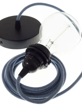 Cables Lampe Suspendue Pendel Pour Abat-jour Rz25 Zigzag 2 M Stone Grey / Ocean / Black One Size - Creative - FashionsVida