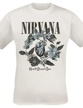 T-Shirt - Heart Shape Box - S bis 3XL - für Männer - Größe XL - weiß - Lizenziertes Merchandise! - Männer - male - Nirvana - FashionsVida