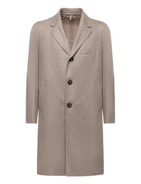 Cappotto monopetto in misto lana