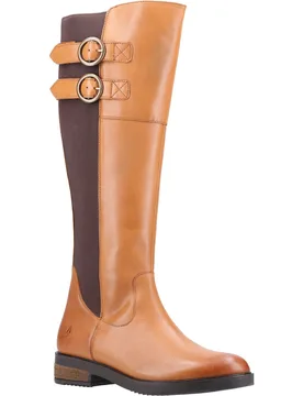 Carla Memory Foam Boot Leather Womens - Brown - Size Uk 3 - Hush puppies - FashionsVida