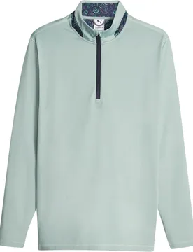 Layer Liberty 1/4-Zip, grün/navy m - Puma - FashionsVida