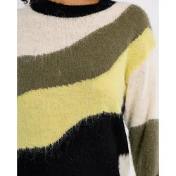Jersey de mujer de manga larga motivo rayas