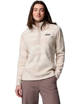 Benton Springs Printed 1/2 Snap Damen Rollkragenpullover, braun XS