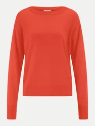 Regular-Fit Langarm Pullover Rot XL
