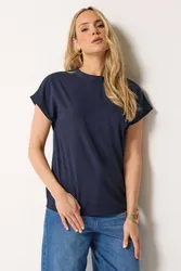 Tall Grown-On Sleeve Top - Dark Navy - Size: 22